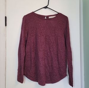 NWT Loft Longsleeve Lace Top Sz M